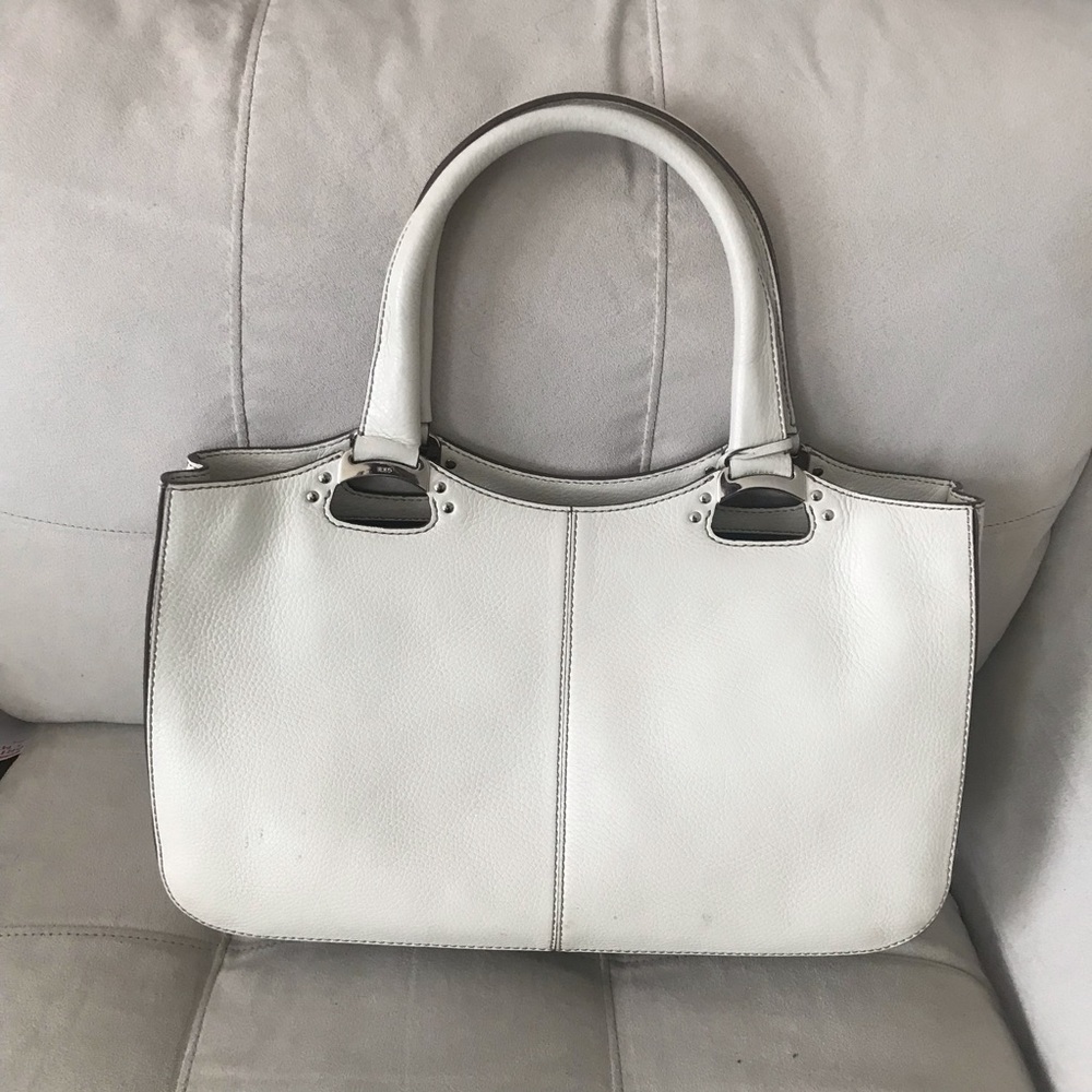 Tod's Ecru Calfskin Top Handle Bag